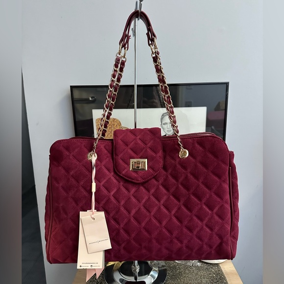 NWT Alessia Massimo quilted shoulder bag - Picture 1 of 12